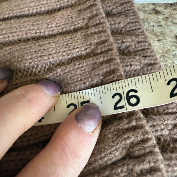 Shein Large Brown Mock Neck Sweater and Knit Skirt - Picture 6 of 12